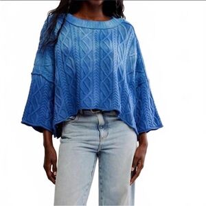 Free People Washed Ashore Sweater in Bellweather Blue